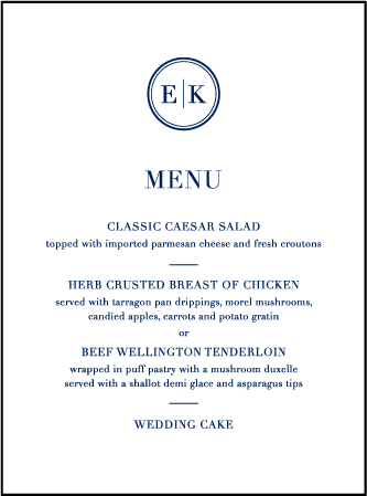 Austin Traditional Letterpress Menu Design Medium