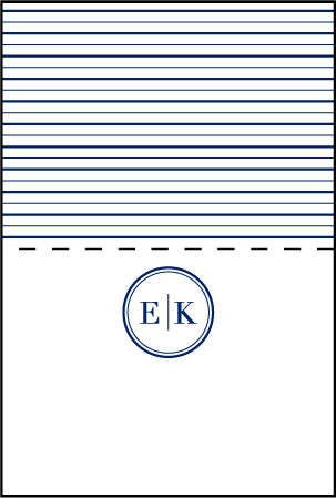 Austin Traditional Letterpress Placecard Fold Design Medium