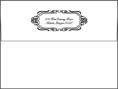 Avenue Letterpress Envelope Design Medium