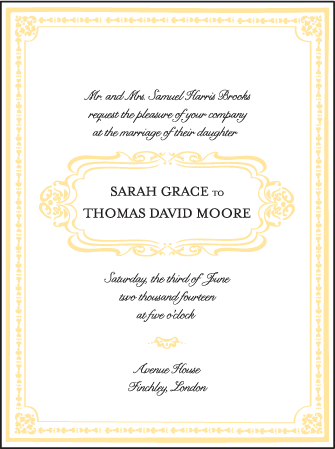 Avenue Letterpress Invitation Design Medium