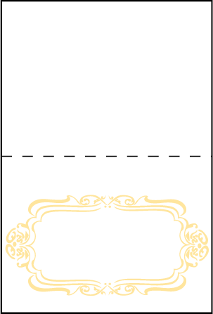 Avenue Letterpress Placecard Fold Design Medium
