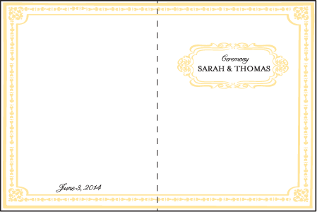 Avenue Letterpress Program Design Medium