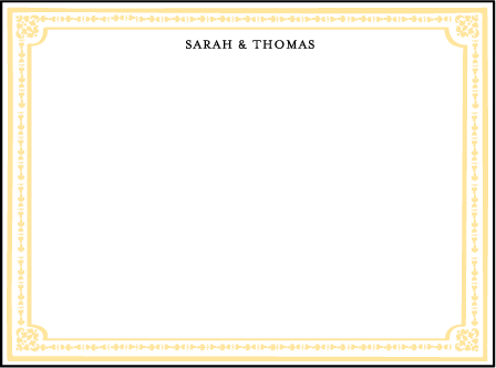 Avenue Letterpress Thank You Card Flat Design Medium