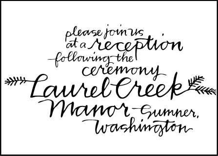 Balsam Calligraphy Letterpress Reception Design Medium