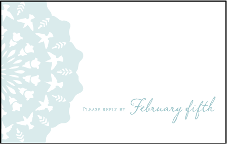 Barcelona Letterpress Reply Postcard Front Design Medium