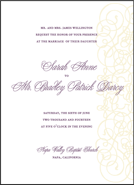Baroque Letterpress Invitation Design Medium