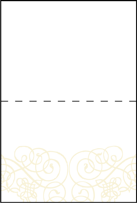 Baroque Letterpress Placecard Fold Design Medium