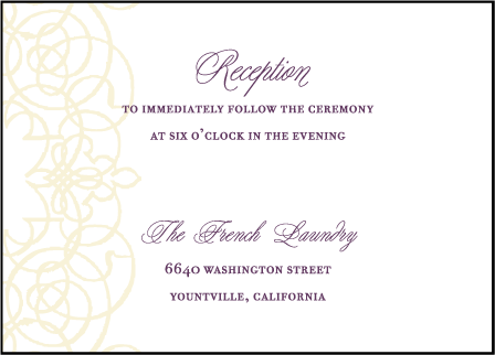 Baroque Letterpress Reception Design Medium