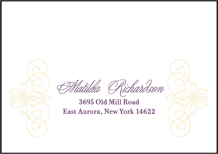 Baroque Letterpress Reply Envelope Design Medium
