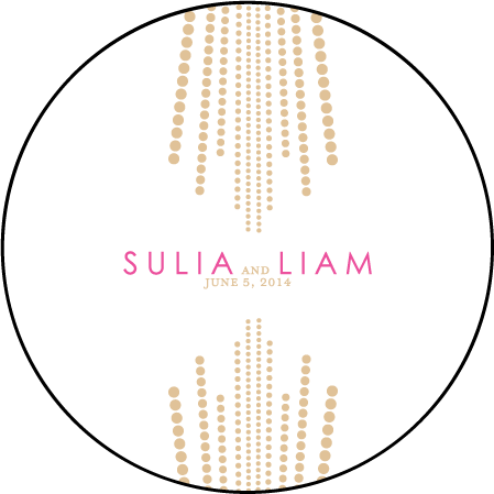 Bejeweled Letterpress Coaster Design Medium