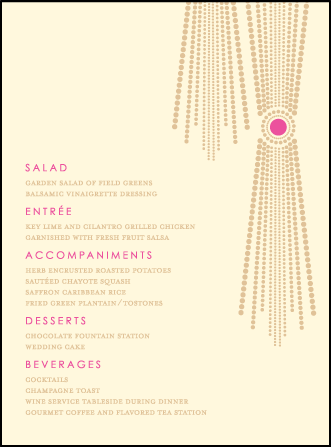 Bejeweled Letterpress Menu Design Medium