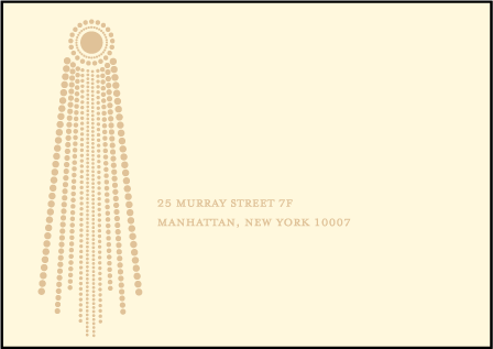 Bejeweled Letterpress Reply Envelope Design Medium