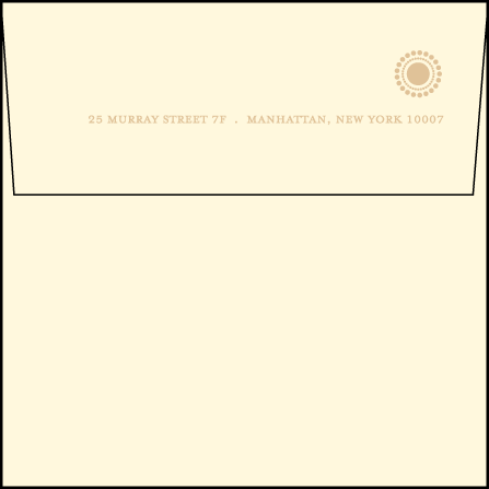 Bejeweled Letterpress Thank You Card Flat Envelope Design Medium