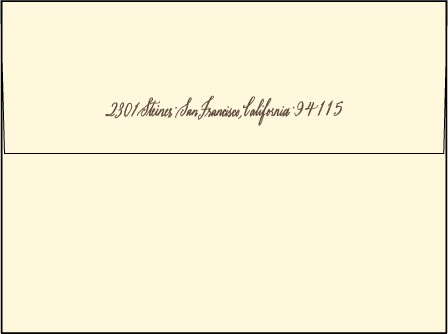 Belle Calligraphy Letterpress Envelope Design Medium