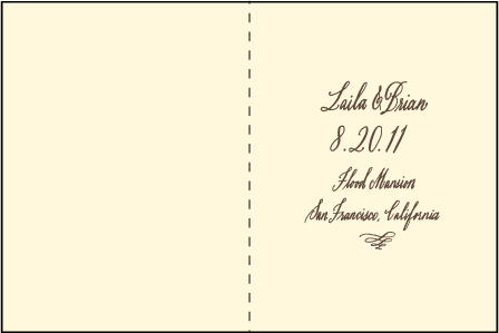 Belle Calligraphy Letterpress Program Design Medium