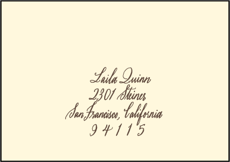 Belle Calligraphy Letterpress Reply Envelope Design Medium