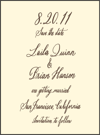 Belle Calligraphy Letterpress Save The Date Design Medium