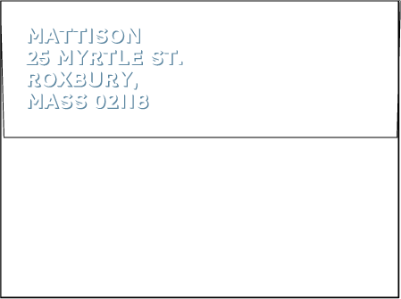 Bennett Simple Letterpress Envelope Design Medium