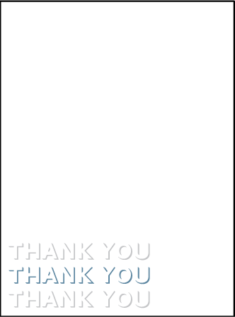 Bennett Simple Letterpress Thank You Card Flat Design Medium