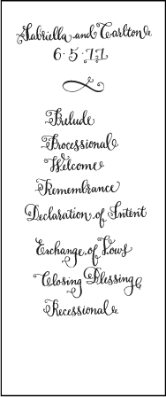 Bescal Calligraphy Letterpress Program Tea Design Medium