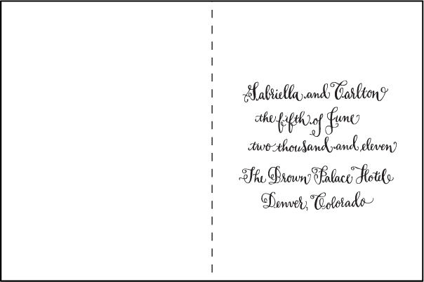 Bescal Calligraphy Letterpress Program Design Medium
