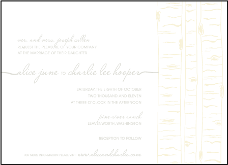 Birch Letterpress Invitation Design Medium