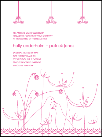 Birds Letterpress Invitation Design Medium