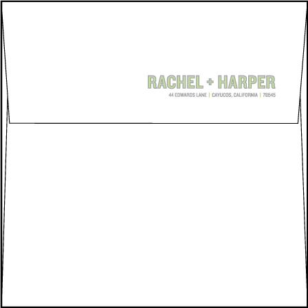 Bleecker Modern Letterpress Envelope Design Medium