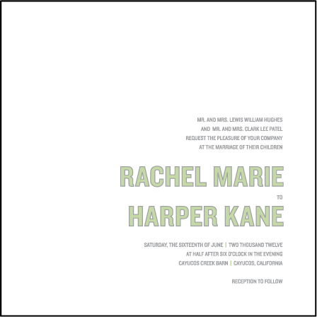 Bleecker Modern Letterpress Invitation Design Medium