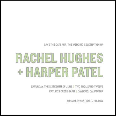 Bleecker Modern Letterpress Save The Date Design Medium