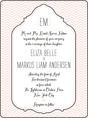 Boardwalk Letterpress Invitation Design Medium