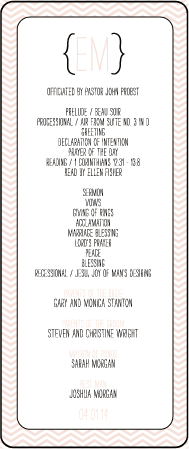 Boardwalk Letterpress Program Tea Design Medium