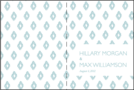 Boho Letterpress Program Design Medium