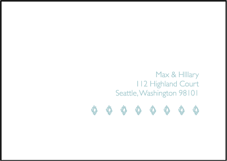 Boho Letterpress Reply Envelope Design Medium