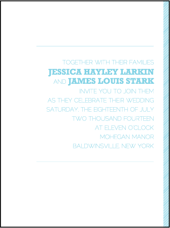 Bold Stripe Letterpress Invitation Design Medium