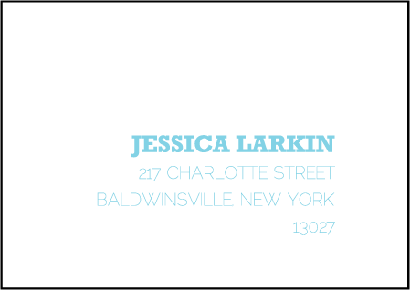 Bold Stripe Letterpress Reply Envelope Design Medium