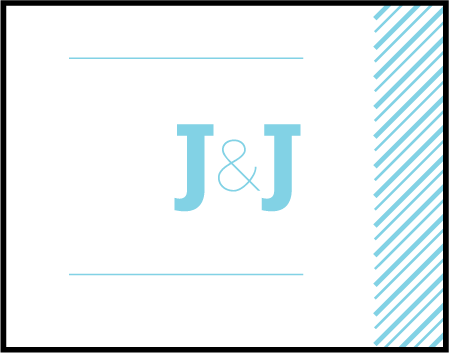 Bold Stripe Letterpress Stamp Design Medium