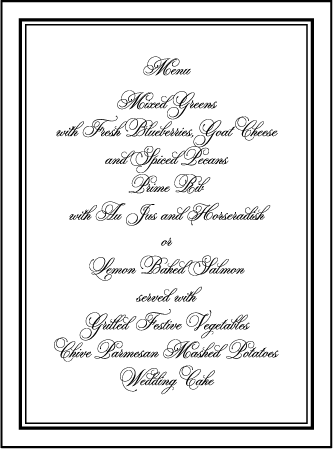 Bordure Letterpress Menu Design Medium