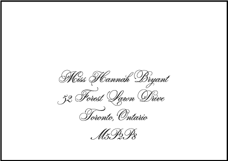 Bordure Letterpress Reply Envelope Design Medium