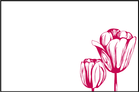 Botanicals Letterpress Placecard Flat Design Medium