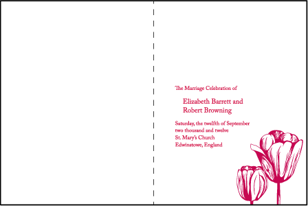 Botanicals Letterpress Program Design Medium