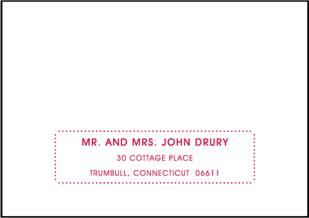 Botanicals Letterpress Reply Envelope Design Medium