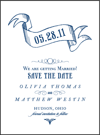 Bradford Letterpress Save The Date Design Medium