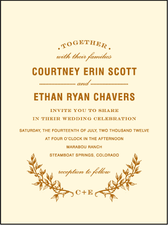 Branch Letterpress Invitation Design Medium