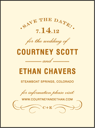 Branch Letterpress Save The Date Design Medium