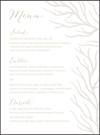 Breakers Letterpress Menu Design Medium