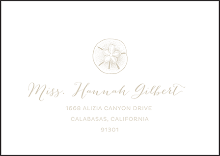 Breakers Letterpress Reply Envelope Design Medium