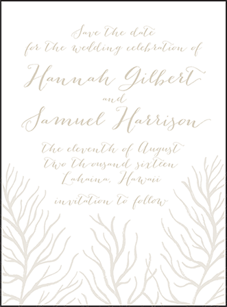 Breakers Letterpress Save The Date Design Medium