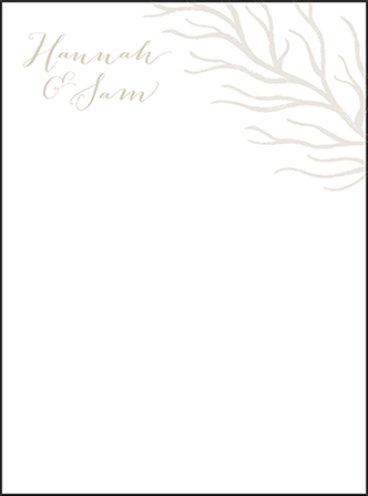Breakers Letterpress Thank You Card Flat Design Medium
