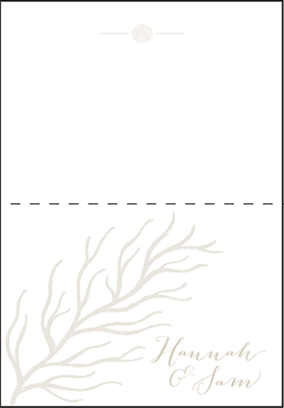 Breakers Letterpress Thank You Card Fold Design Medium